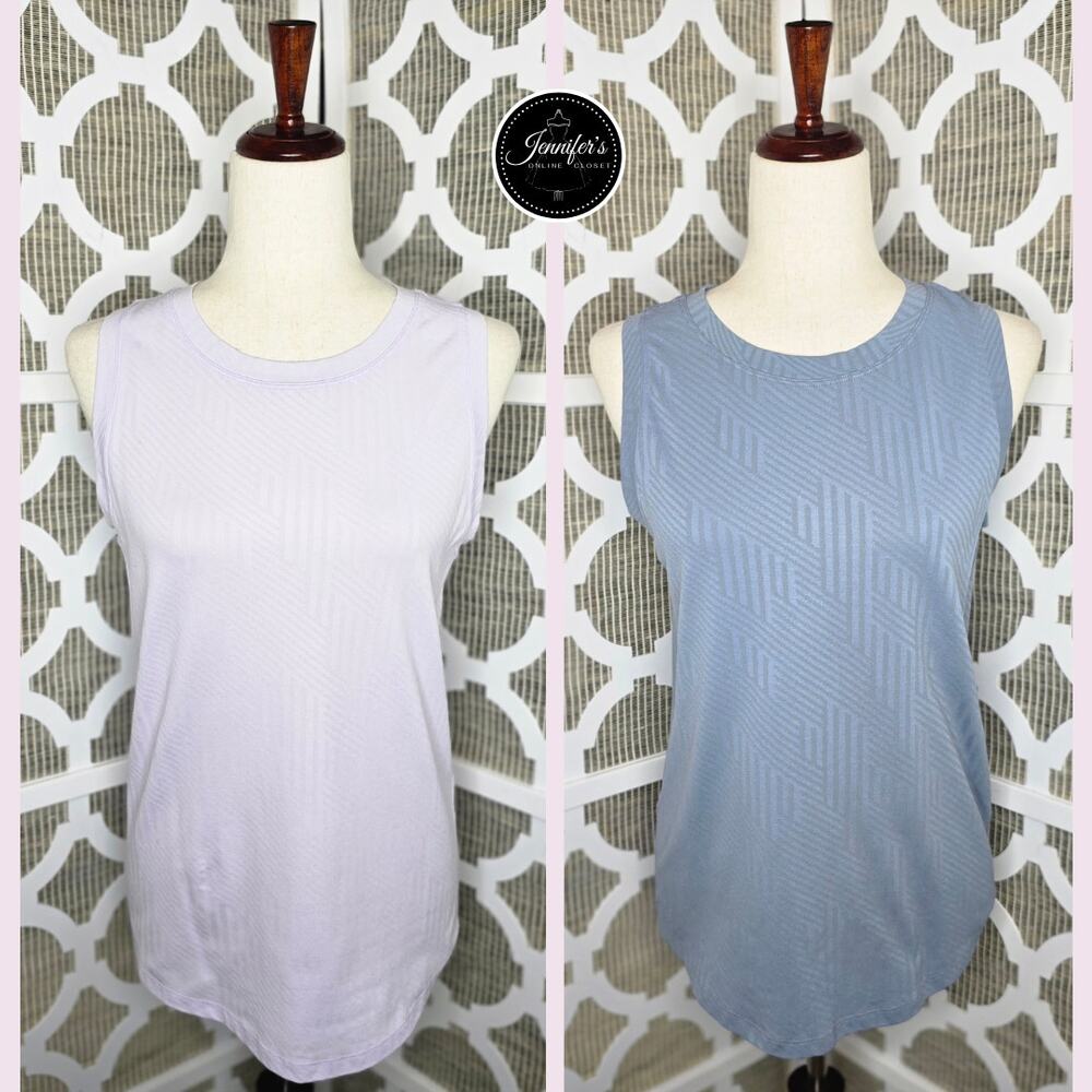 DSG Women's (2) Lavender and Blue Gray Seamless Tank Tops Size MED